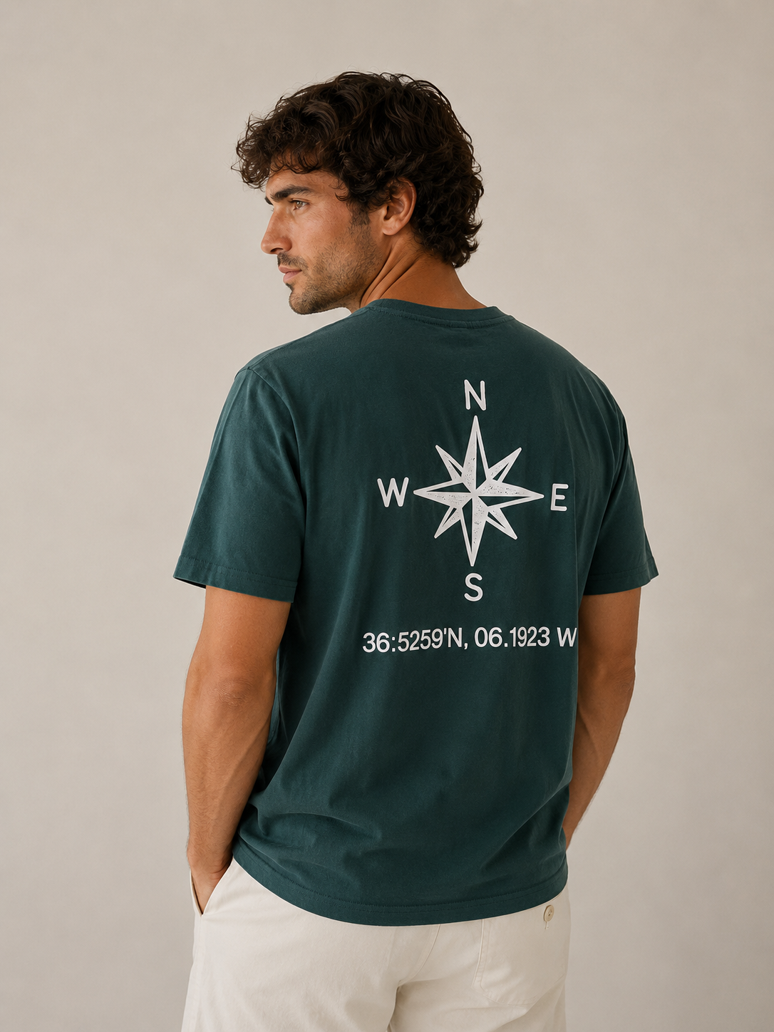 Camiseta Rumbo Norte Verde Petróleo
