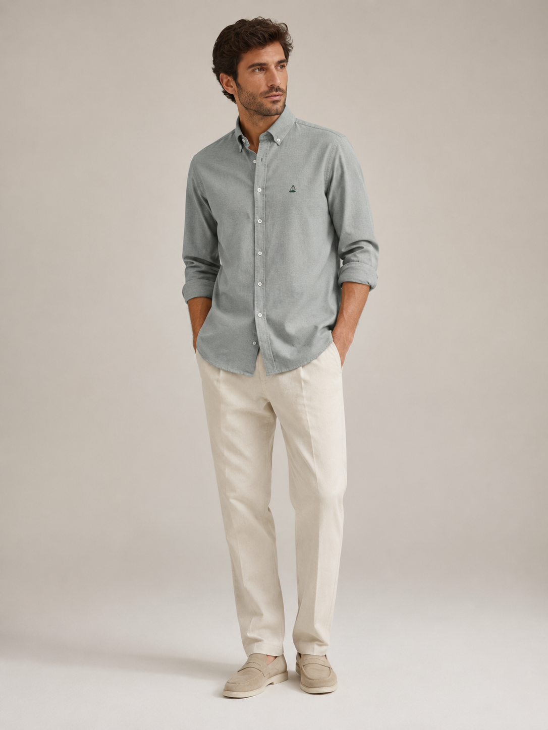 Camisa Oxford Verde