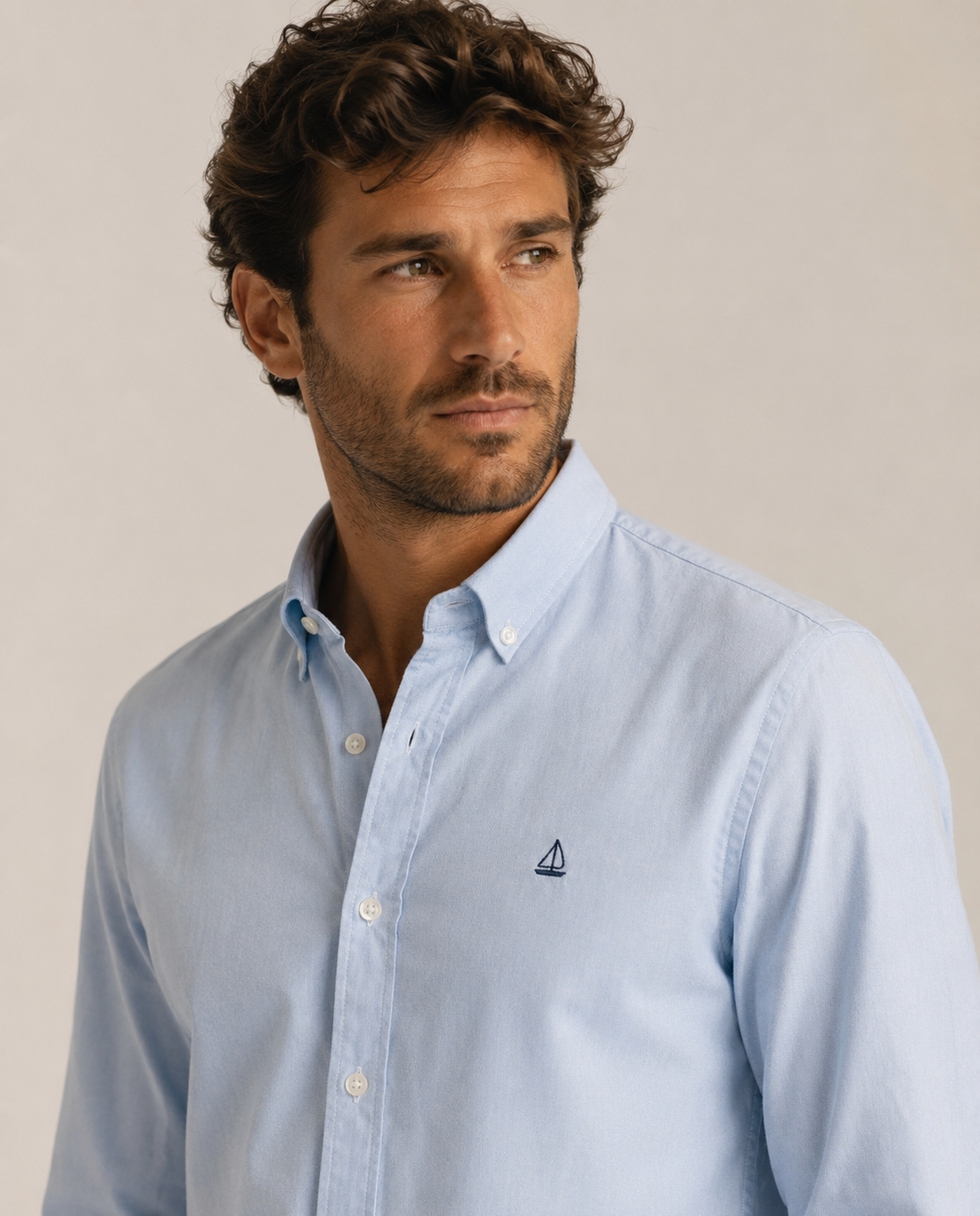 Camisa Oxford Azul