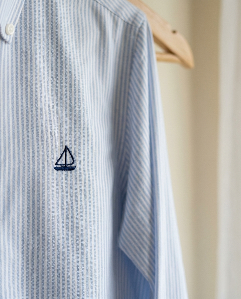 Camisa de Rayas Azul