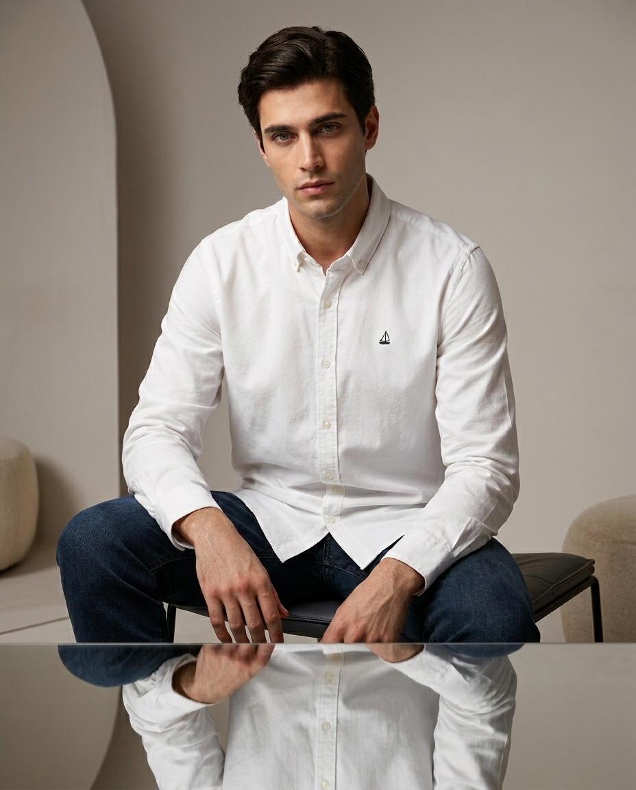 Camisa Oxford Blanca