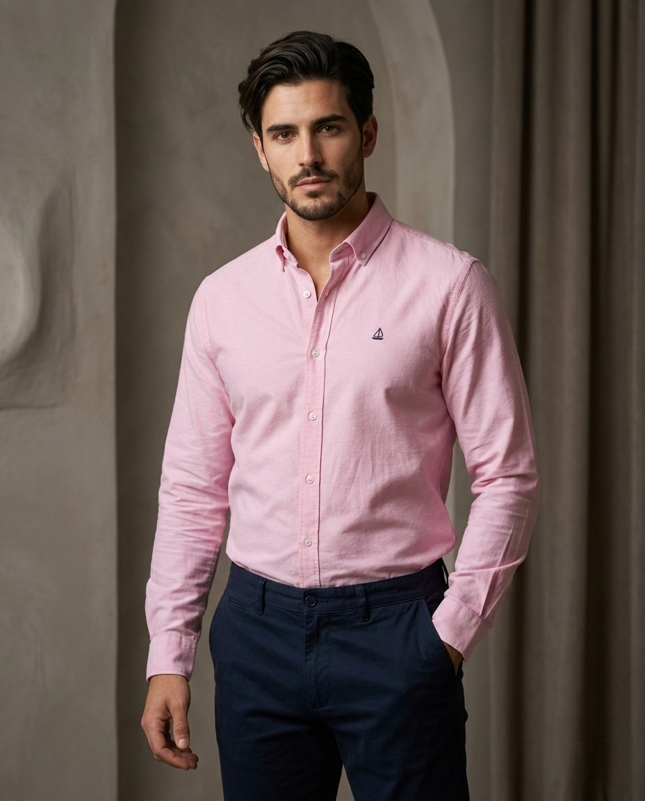 Camisa Oxford Rosa