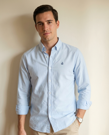 Camisa Oxford Azul