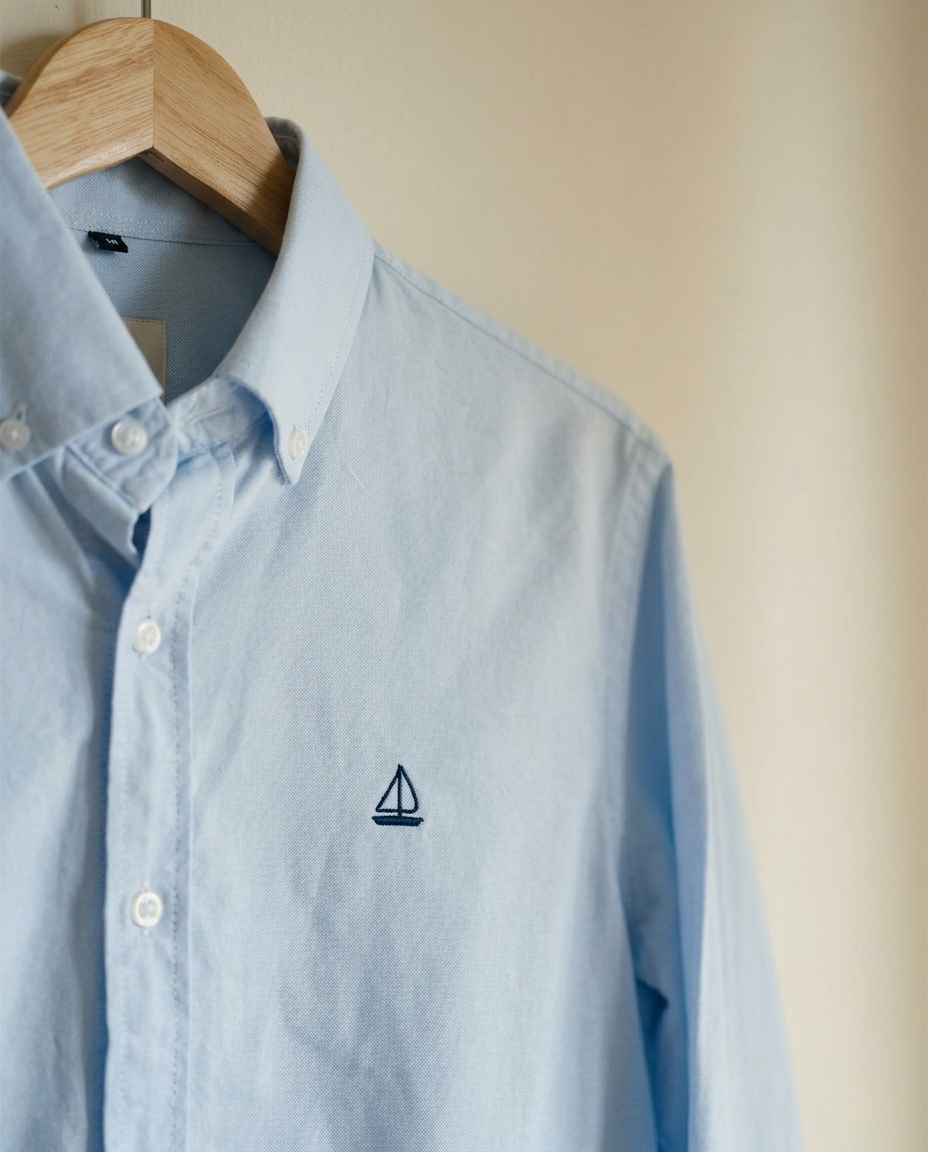 Camisa Oxford Azul