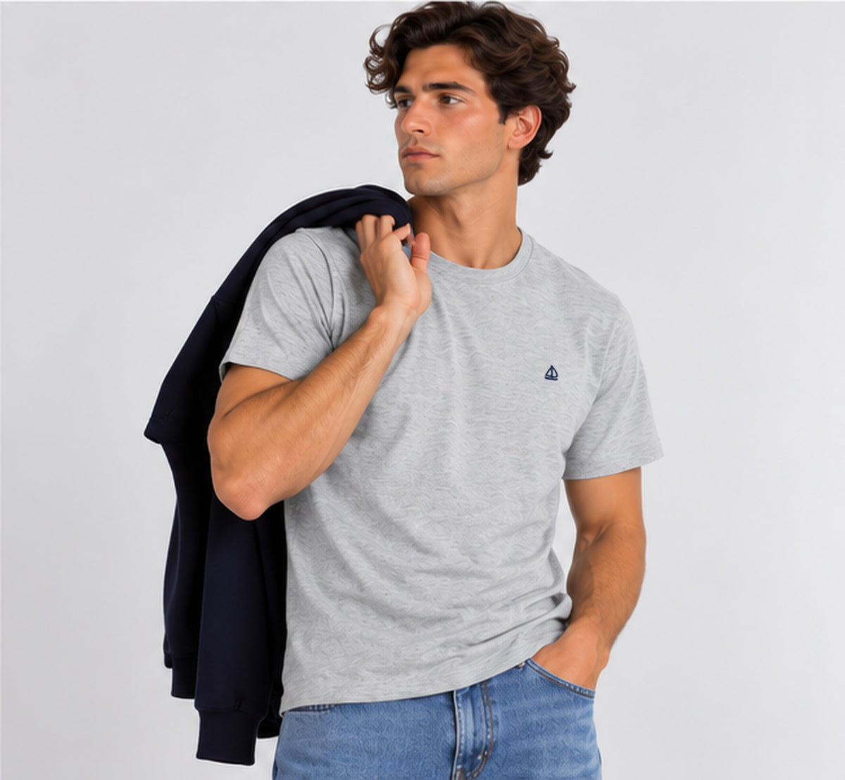 Camiseta Corto Esencial Gris