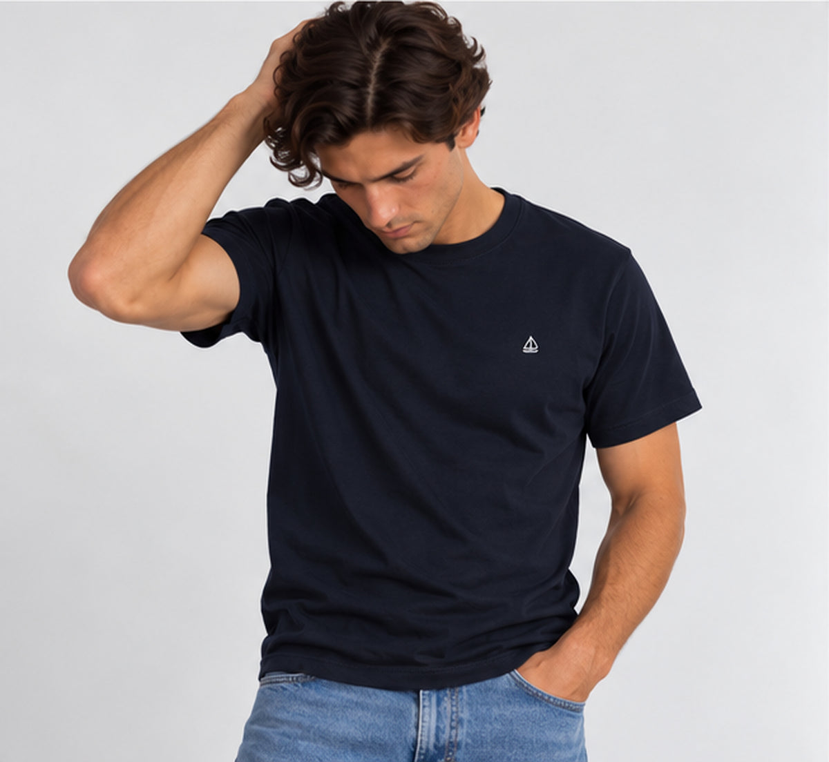 Camiseta Corto Esencial Azul Marino