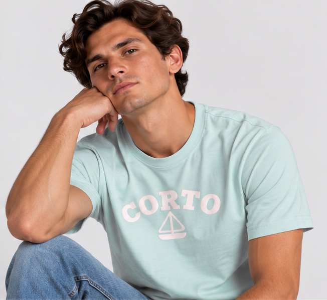 Camiseta Corto Sailing Puff - Azul Turquesa