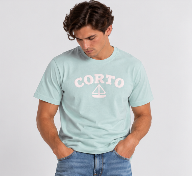 Camiseta Corto Sailing Puff - Azul Turquesa