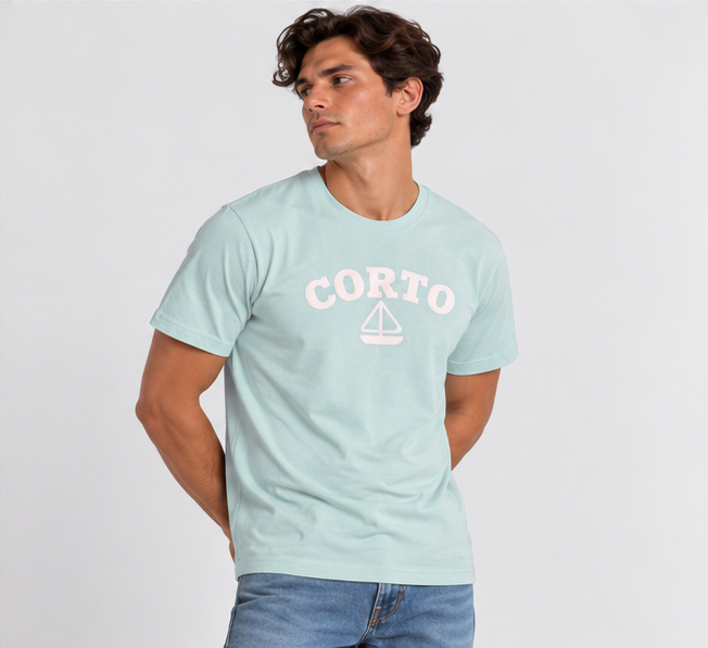 Camiseta Corto Sailing Puff - Azul Turquesa