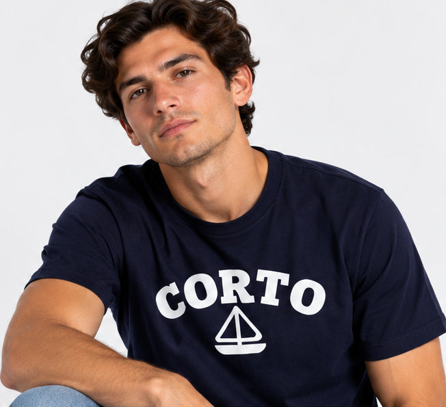 Camiseta Corto Sailing Puff - Azul Marino