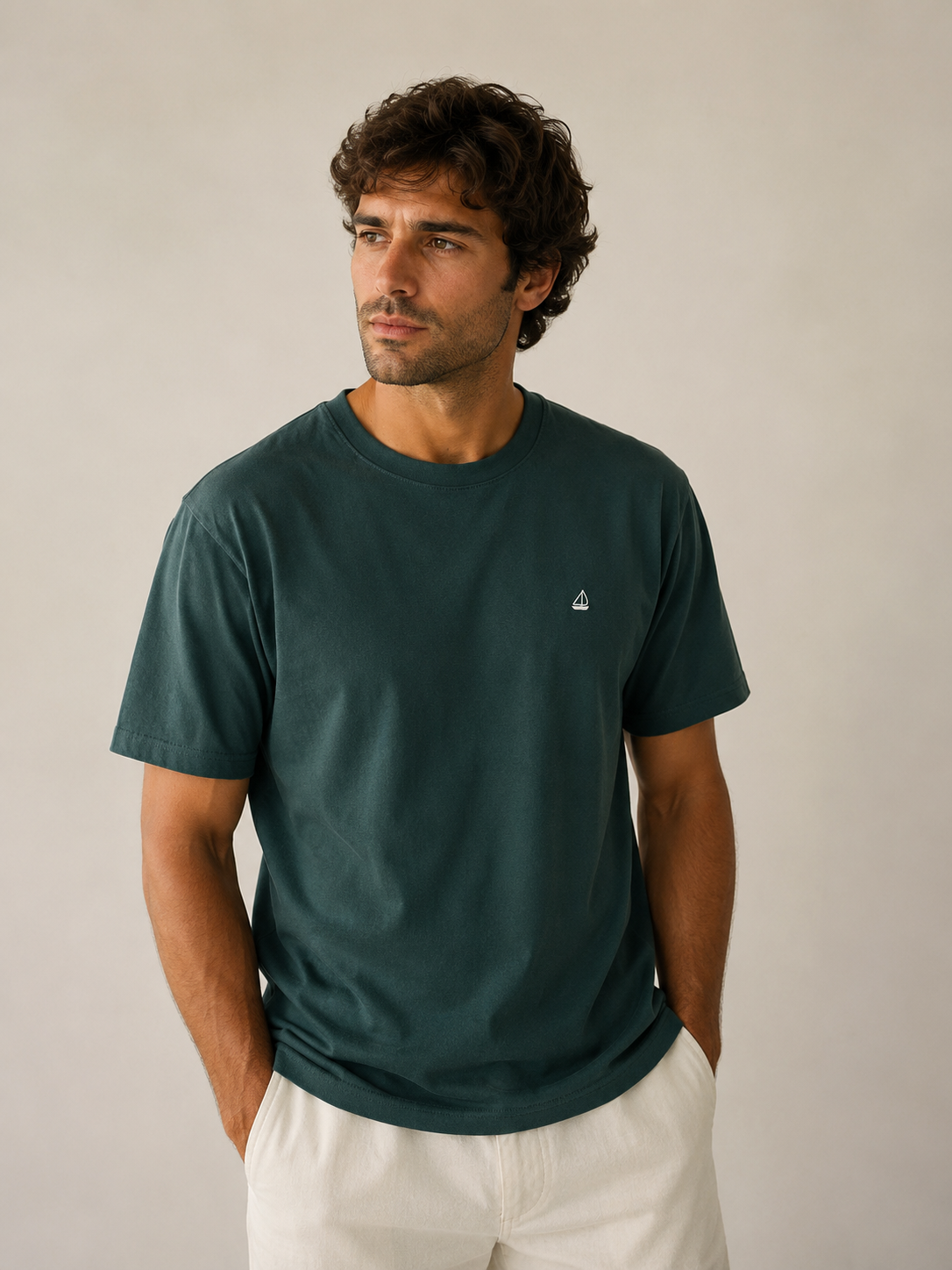 Camiseta Rumbo Norte Verde Petróleo