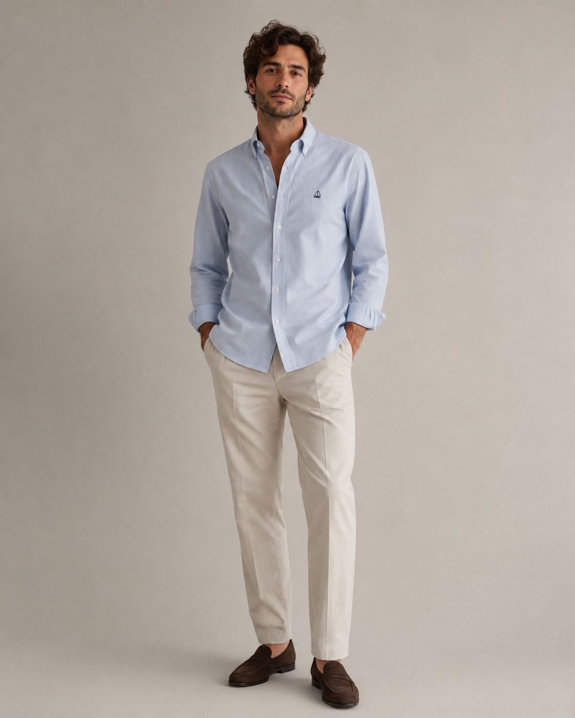 Camisa de Rayas Azul