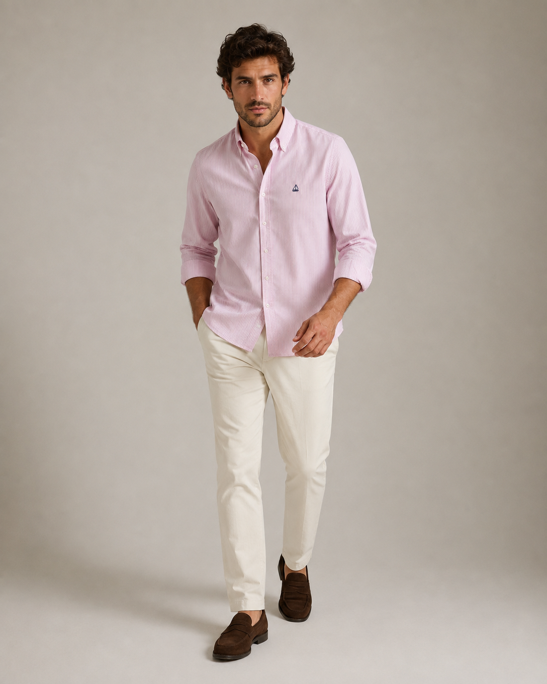 Camisa de Rayas Rosa