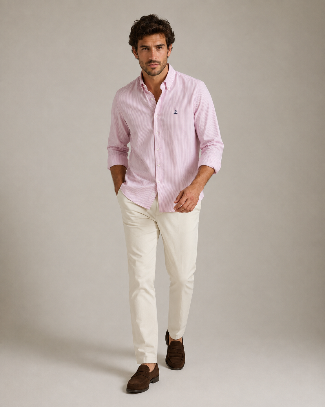 Camisa de Rayas Rosa