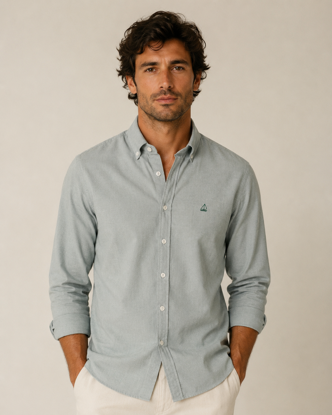 Camisa Oxford Verde