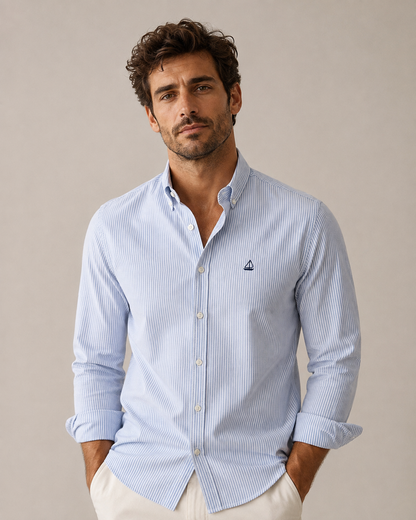 Camisa de Rayas Azul