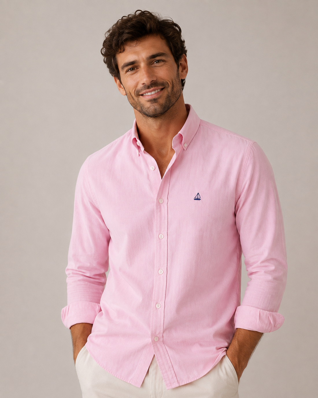 Camisa Oxford Rosa