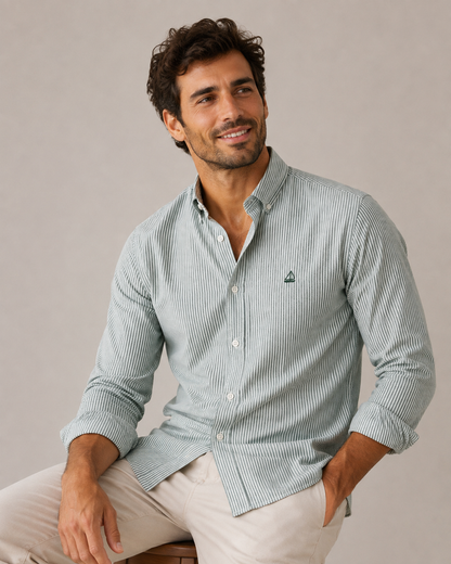 Camisa de Rayas Verde