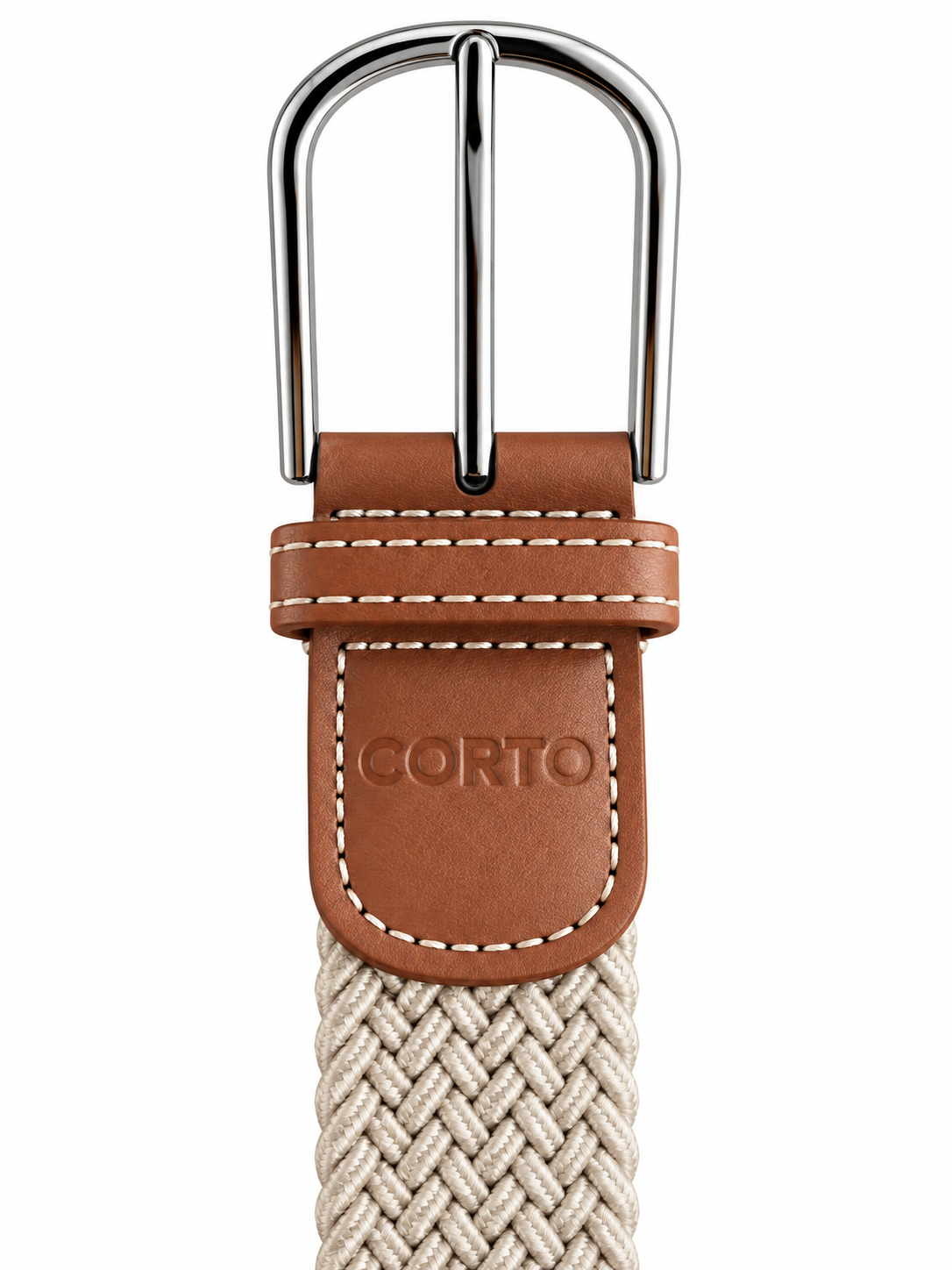 Cinturón Trenzado CORTO Beige