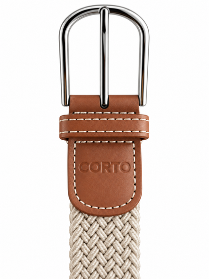 Cinturón Trenzado CORTO Beige