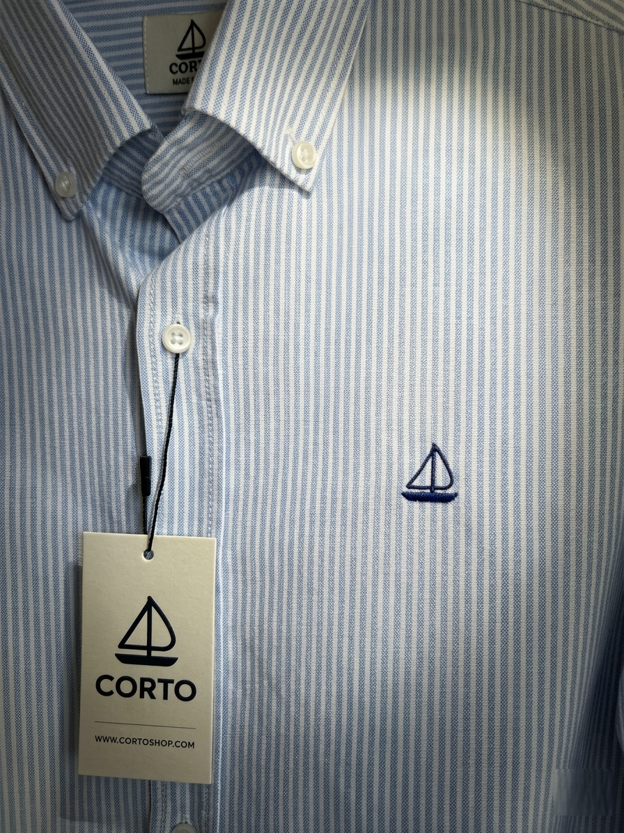 Camisa de Rayas Azul