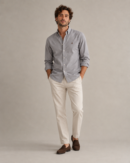 Camisa Oxford Gris