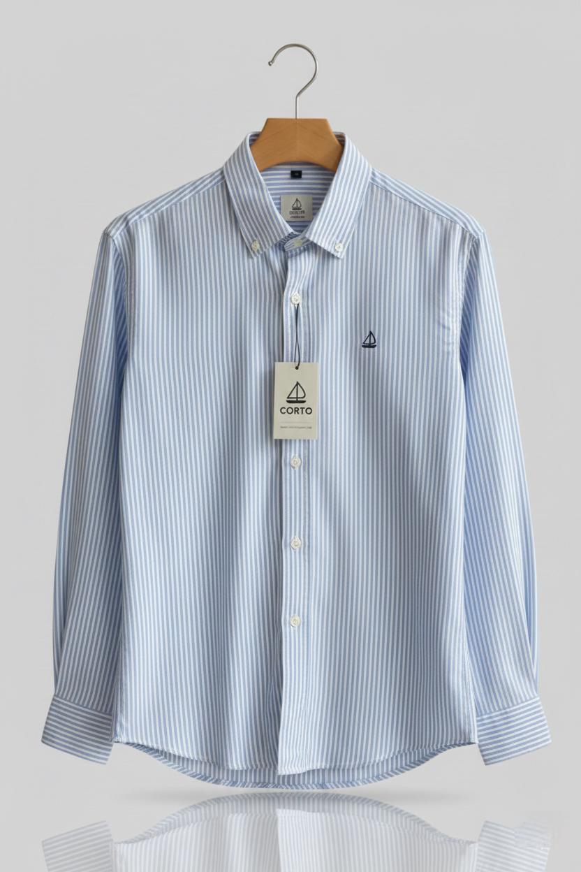 Camisa de Rayas Azul