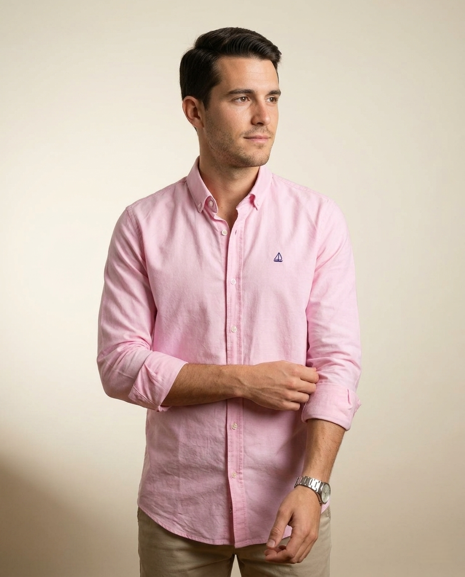 Camisa Oxford Rosa