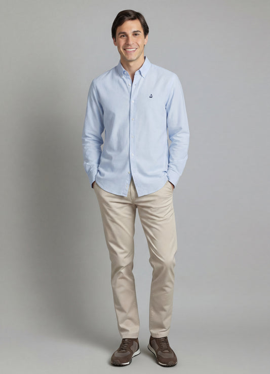 Camisa Oxford Azul