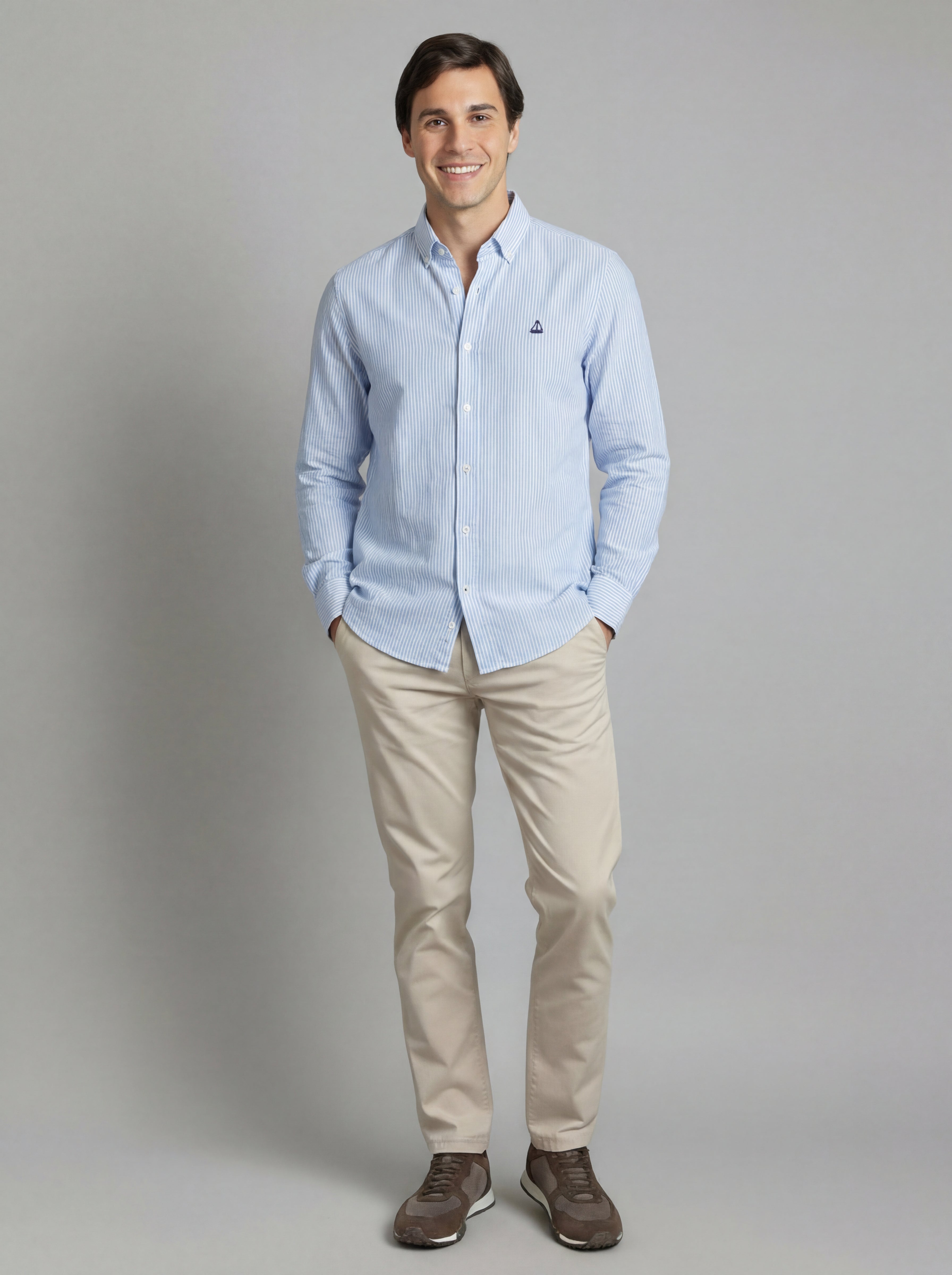 Camisa de Rayas Azul