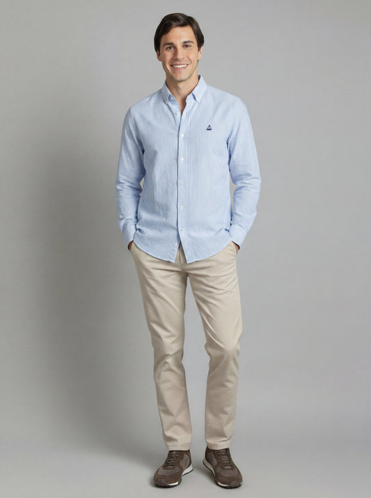 Camisa de Rayas Azul