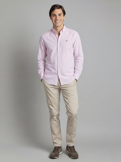 Camisa de Rayas Rosa