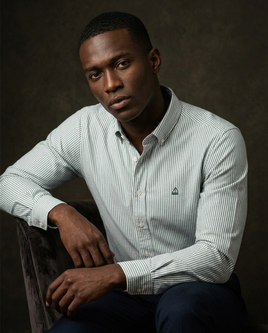 Camisa de Rayas Verde