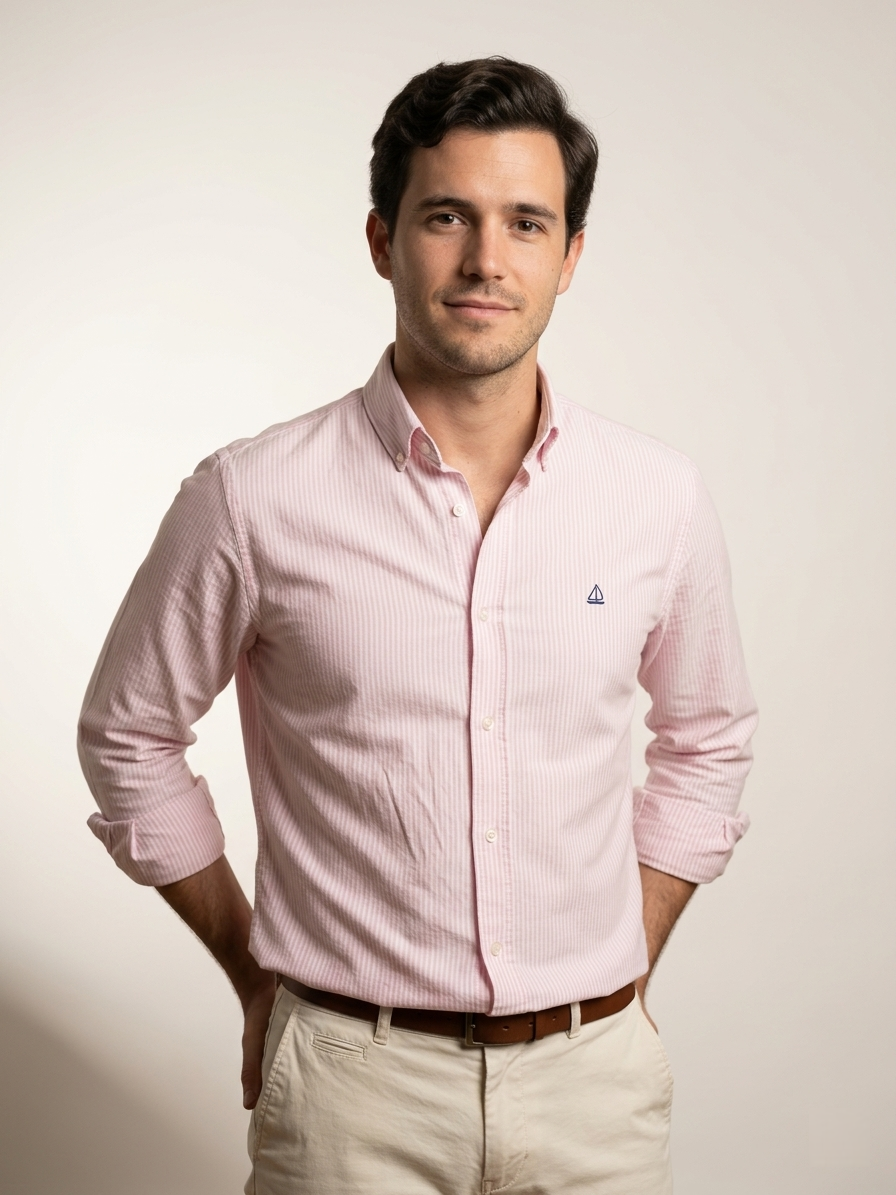 Camisa de Rayas Rosa