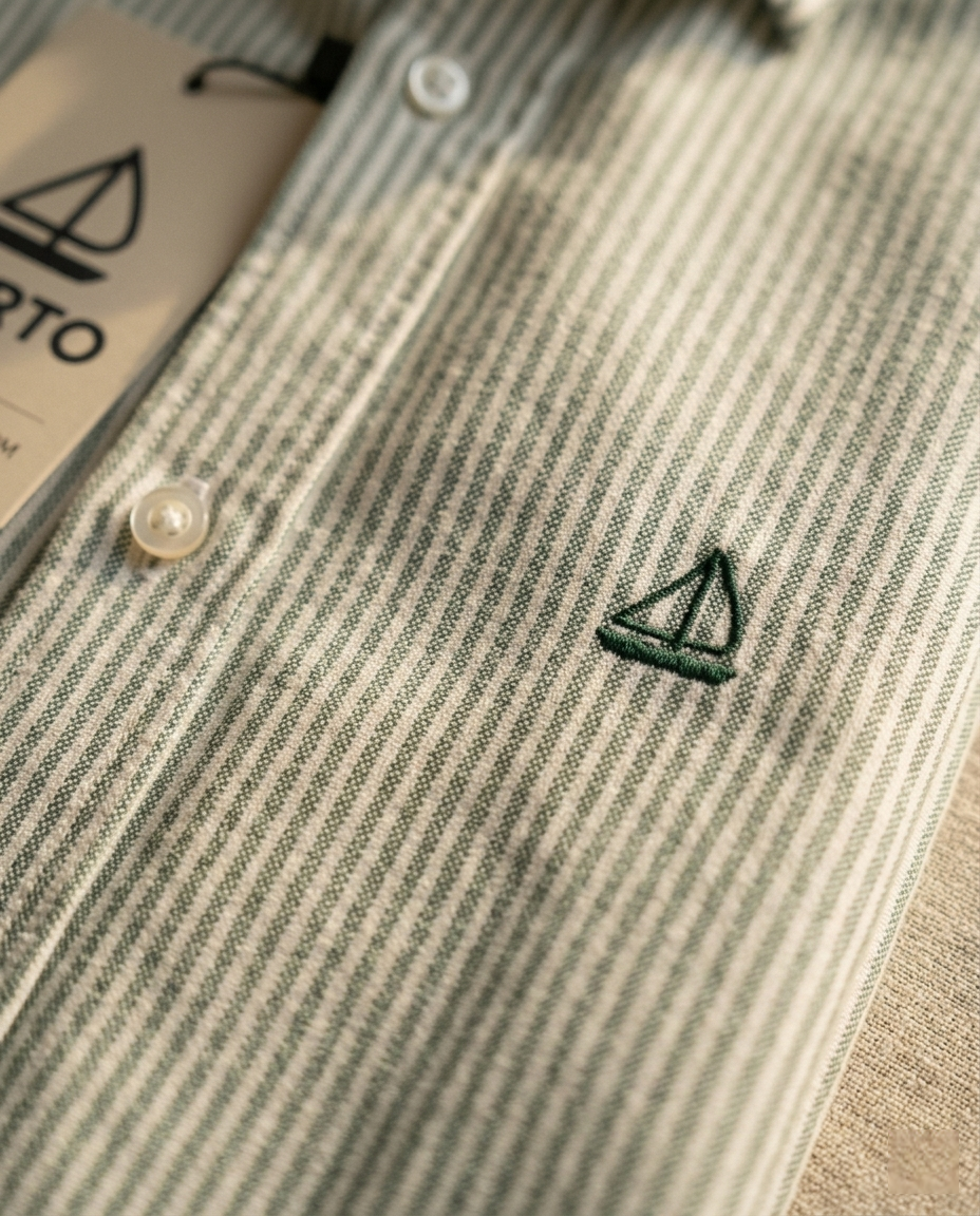 Camisa de Rayas Verde