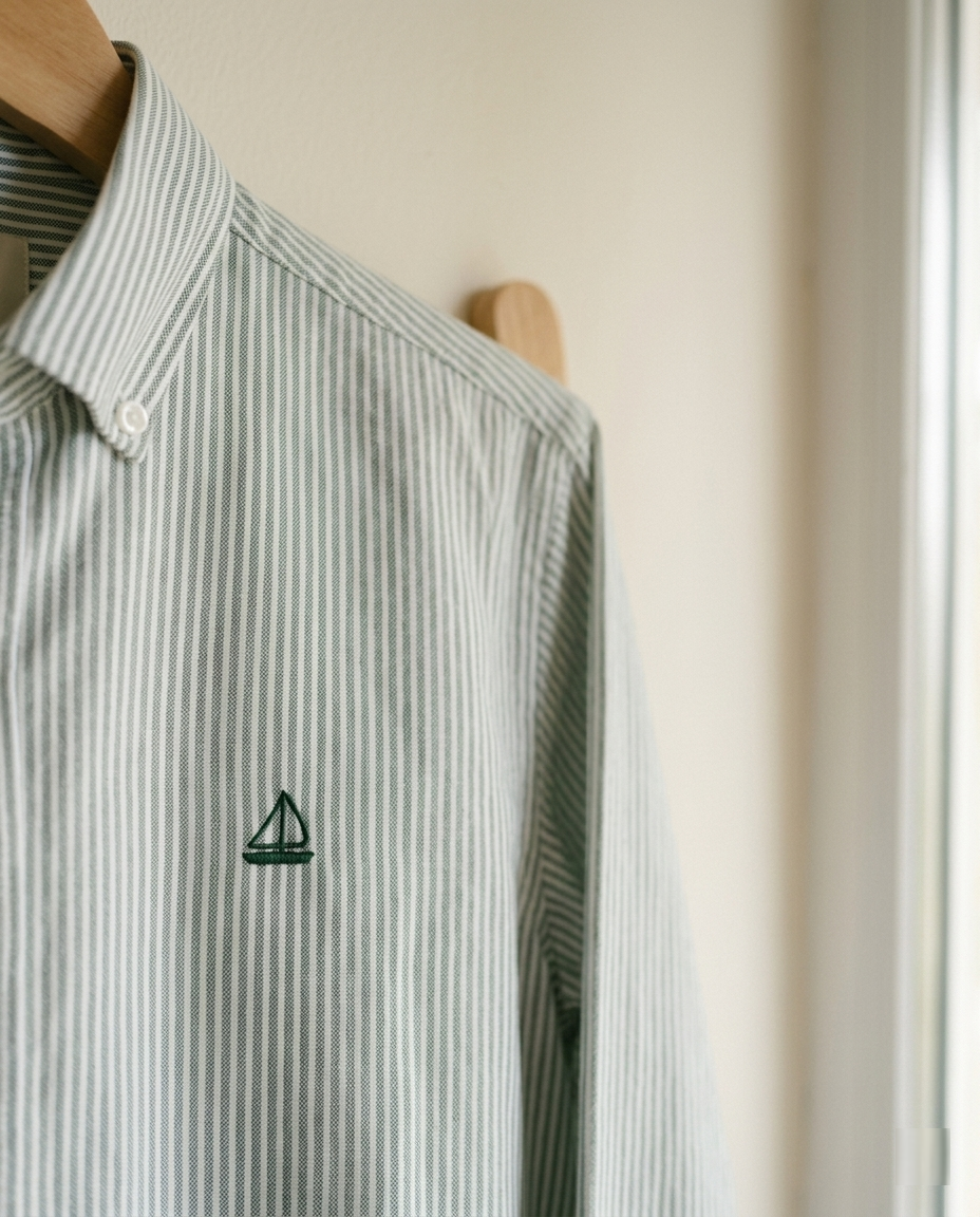 Camisa de Rayas Verde