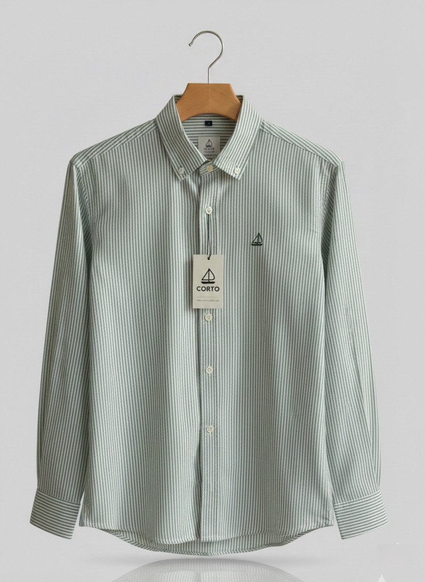 Camisa de Rayas Verde